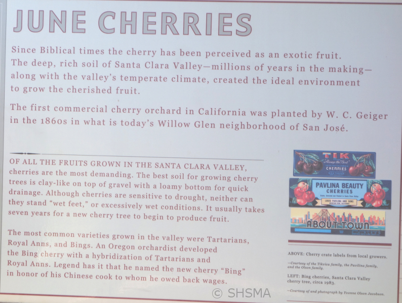 cherry information sign