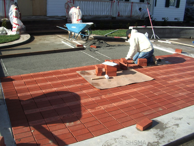 February 1, 2008 — Dedication Bricks Installed