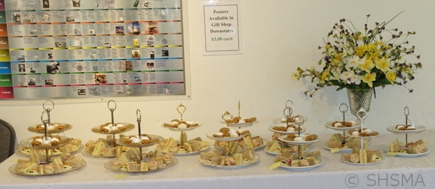 Tea sandwiches and sweets ready to serve