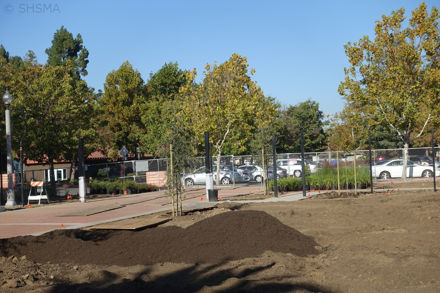 New landscaping going in, October 14, 2018