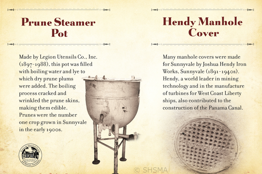 Prune Steamer Pot & Hendy Manhole Cover Signs